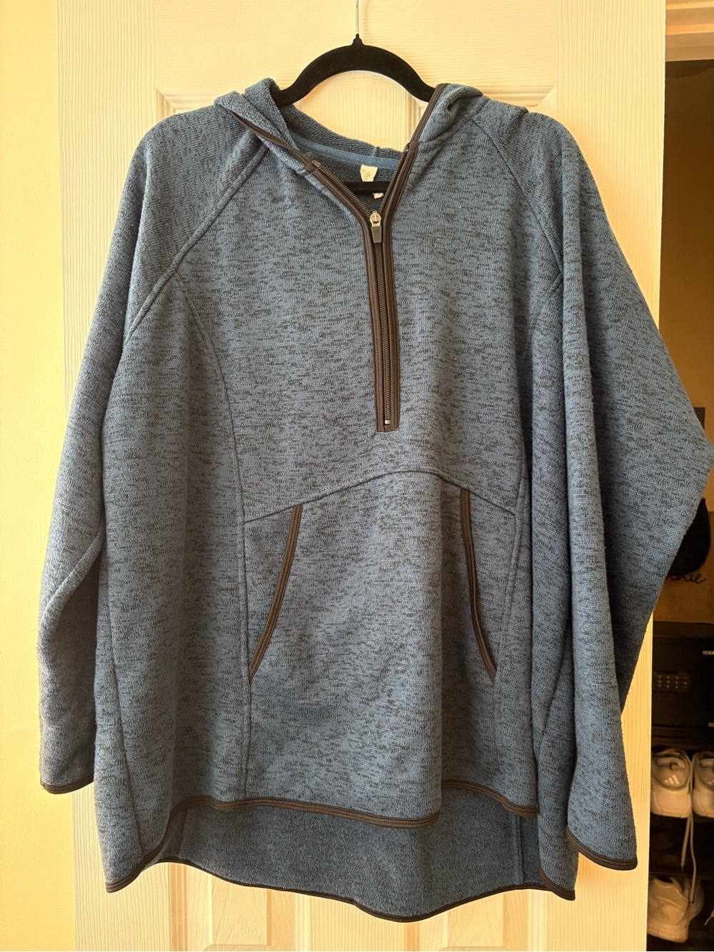 Ideology Men's Heathered Blue Zip Hooded Pullover